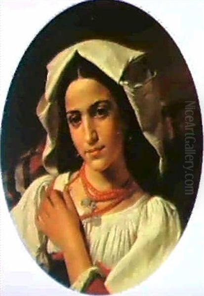 Portrait Of An Italian Peasant Girl - view 1