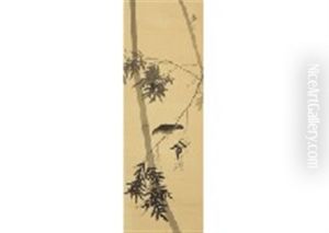 Bamboo And A Bird by Shimomura Kanzan (Seizaburo)