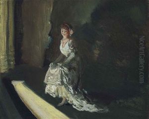 Girl In White On Stage by Everett Shinn