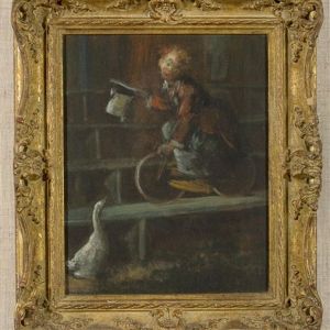 Clown On A Bicycle by Everett Shinn