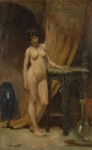 Standing Nude (study) by Everett Shinn
