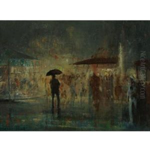Fair Man In Rain by Everett Shinn