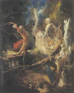 The Enchanted Garden by Everett Shinn