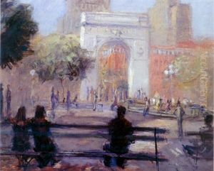 Washington Square Park, New York by Everett Shinn