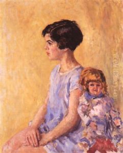 Portrait Of A Girl With Her Doll