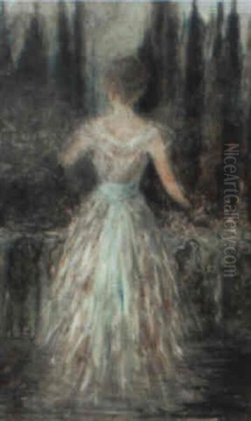 Woman On A Terrace - view 1