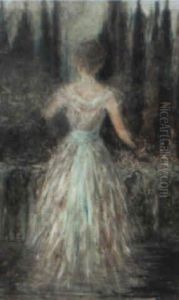 Woman On A Terrace by Everett Shinn