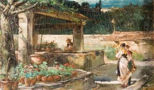 The Garden by Walter Shirlaw