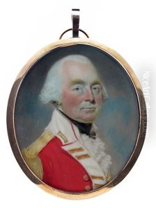 Portrait Miniature Of An Officer by Charles Shirreff