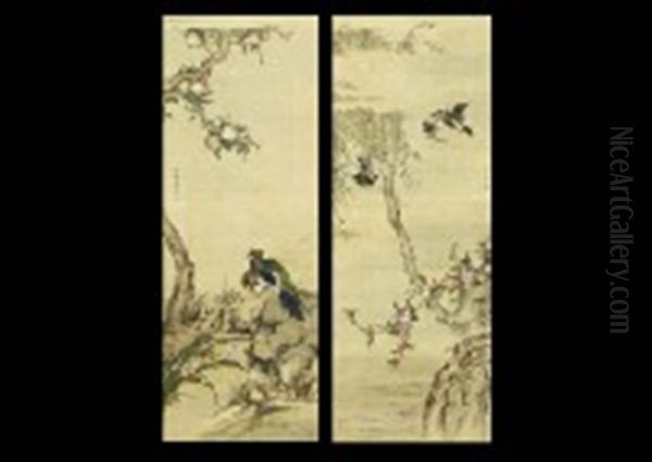 Flowers And Birds (pair) - view 1