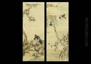 Flowers And Birds (pair) by Shiseki So Kankaku