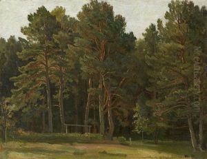 Pine Forest Clearing by Iwan Iwanowicz Shishkin