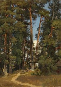 Hut In The Forest by Iwan Iwanowicz Shishkin
