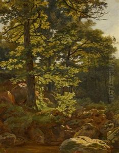 Waldlandschaft Mit Bachlauf by Iwan Iwanowicz Shishkin