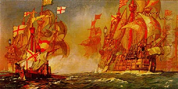 The Spanish Fleet Driven Towards The Flanders Coast After Fighting All Day - view 1