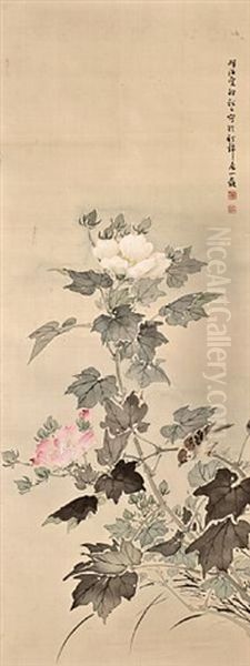 Peonies And Sparrow - view 1