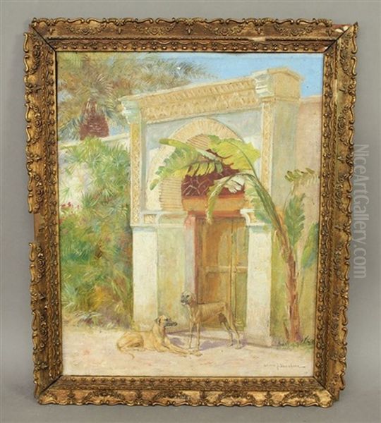 Levriers Devant Le Palais Oriental - view 1