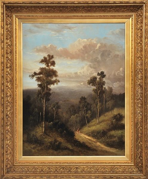 Figure On A Bush Track (kyneton Landscape?) - view 1