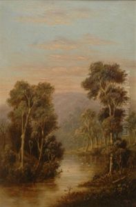 Mount Juliet From The Watts River Healesville by William Short Sr.