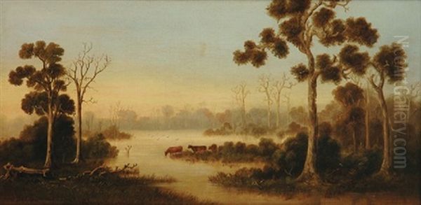 Cows And Misty Morning - view 1