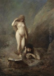 The Temptation Of St. Hilarion by Victor Karlovich Shtemberg