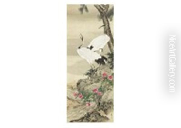 Two Cranes In The Spring - view 1