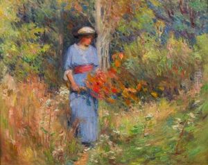 Picking Flowers, C. 1910 by Ada Walter Shulz