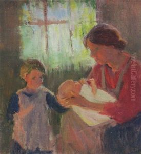 Mother And Children by Ada Walter Shulz