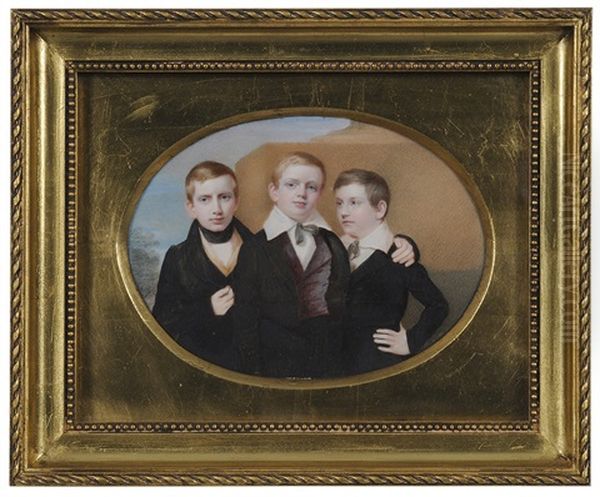 Portrait Miniature Of John E. Shepard And His Brothers - view 1