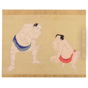 Tanikaze To Onogawa Zu by Katsukawa Shunsho