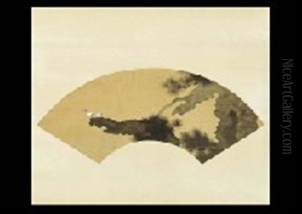 Two Cranes With Old Pine Tree - view 1