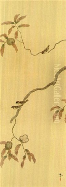 Sparrow At The Chestnut Tree - view 1