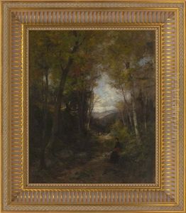 Figure On A Forest Path by Roswell Morse Shurtleff
