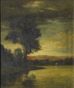 Estuary At Twilight by Roswell Morse Shurtleff