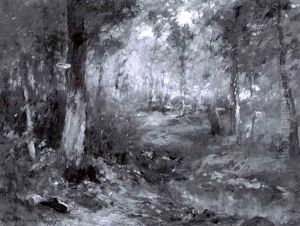 Keene Valley (+ Woodland Interior, Keene Valley, Oil On Panel; 2 Works)