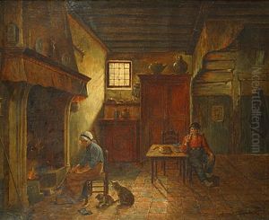 Bij De Open Haard by Eugene Siberdt