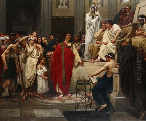 Scene Historique Avec Saint Pierre Devant Neron (?) - view 1
