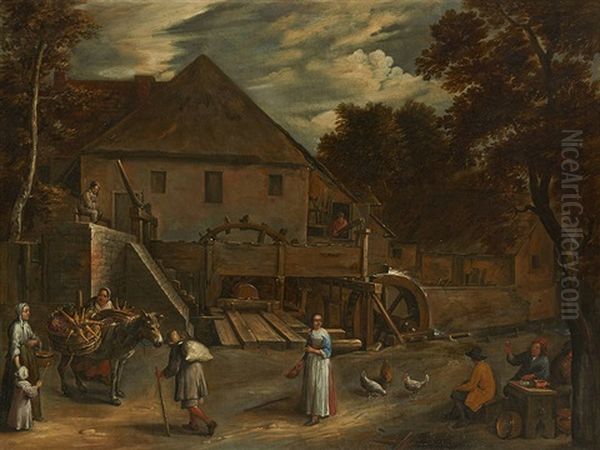 Conversation Devant Le Moulin A Eau - view 1