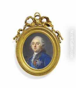 Louis Xvi (1754-1793), King Of France, In Blue Coat With Gold And Embroidered Brocade by Louis Marie Sicard