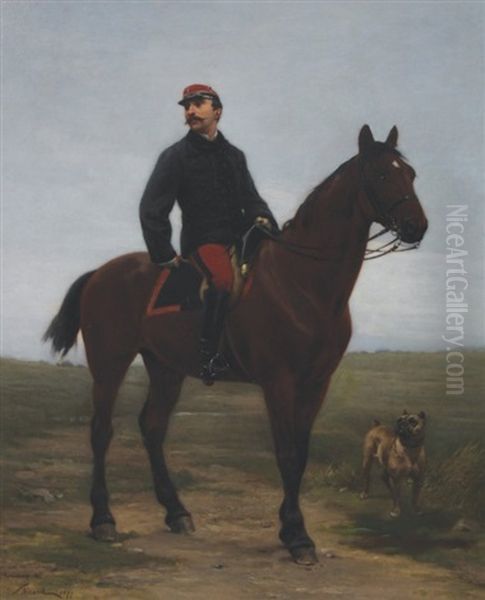 Mounted Military Man - view 1