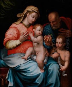Heilige Familie Mit Johannesknaben by Girolamo Sicciolante Da Sermoneta