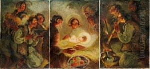 Birth Of Jesus-light Of The World by Kazimierz Sichulski