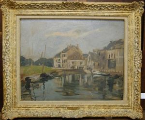French River Scene With Buildings French River Scene With Buildings