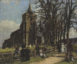 A Wedding At Stebbing by Bernhard Sickert