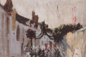 Prozession An Einem Sonnigen Tag by Bernhard Sickert