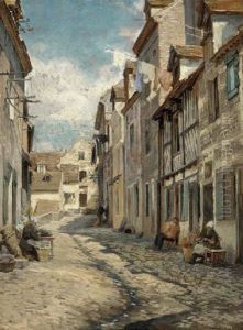Rue Ouicangrogne, Dieppe by Oswald Adalbert Sickert