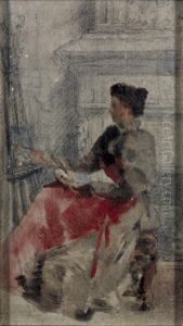 Le Peintre A Son Chevalet by Marie Bracquemond