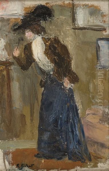 Elegante Visitant Une Galerie - view 1
