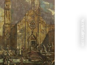 Outside The Frari, Venice by Walter Richard Sickert