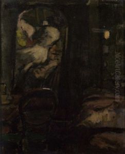 Camden Town Interior - The Looking Glass by Walter Richard Sickert